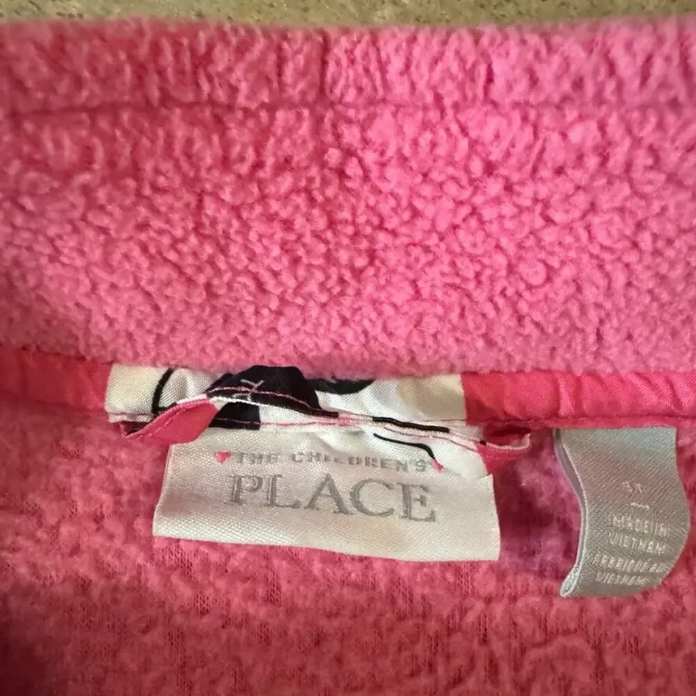 The Children's Place Pink Full Zip Fleece Lightweight Sweater Size 5T Cozy